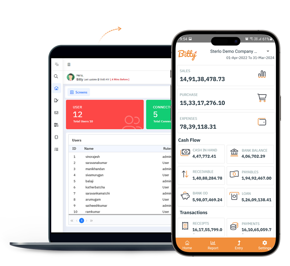 sterlo - Access Tally data on your mobile device, anytime, anywhere. Budget, organize, and analyze your finances. Bitty prioritizes your privacy and does not retain any of your financial data.